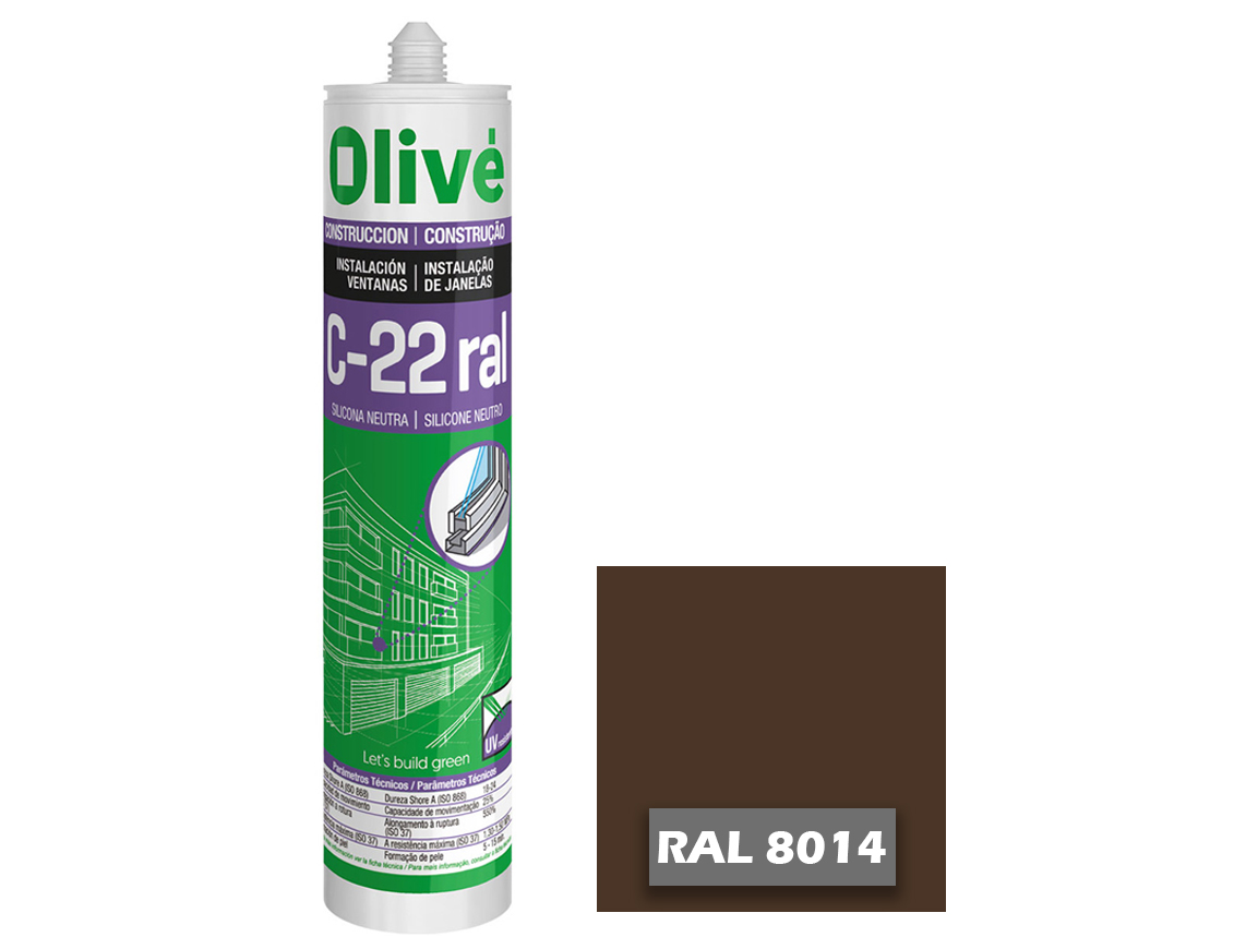 Silicona neutra para ventanas C-22 RAL 8014 1