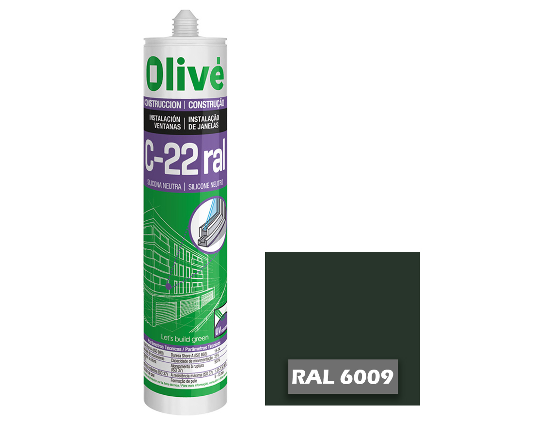 Silicona neutra para ventanas C-22 RAL 6009 1