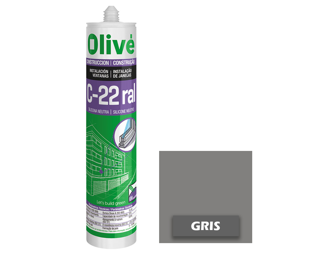 Silicona neutra para ventanas C-22 GRIS 1