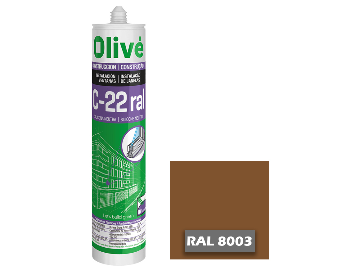 Silicona neutra para ventanas C-22 RAL 8003 1