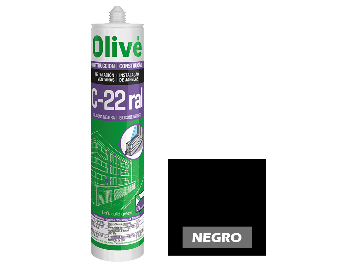 Silicona neutra para ventanas C-22 NEGRO 1