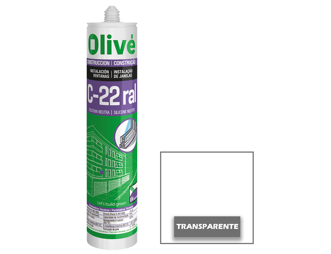 Silicona neutra para ventanas C-22 TRANSPARENTE 1