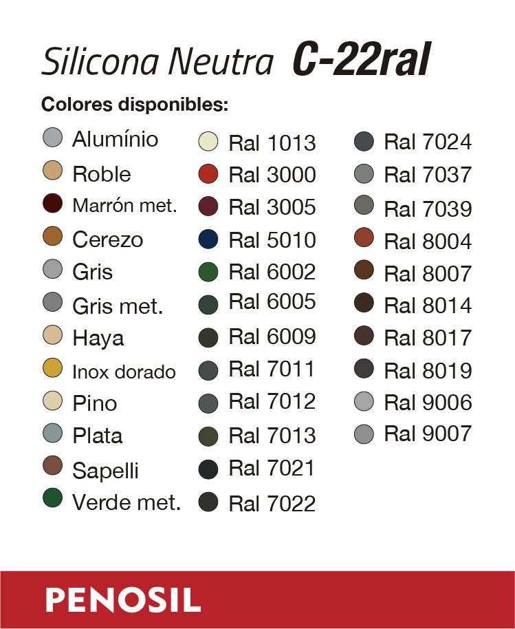 Silicona neutra para ventanas C-22 GRIS 2