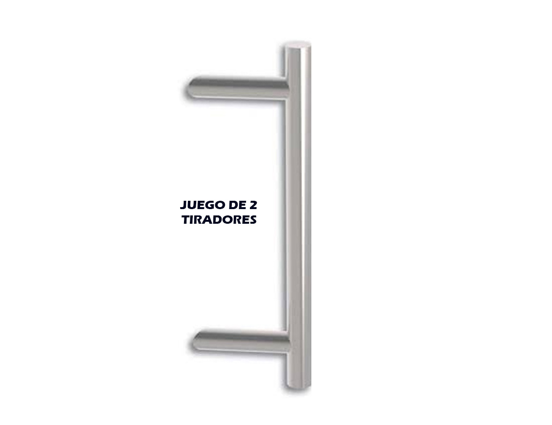 JUEGO TIRADOR ALUMINIO MOD.NEPTUNO 400MM INOX 1