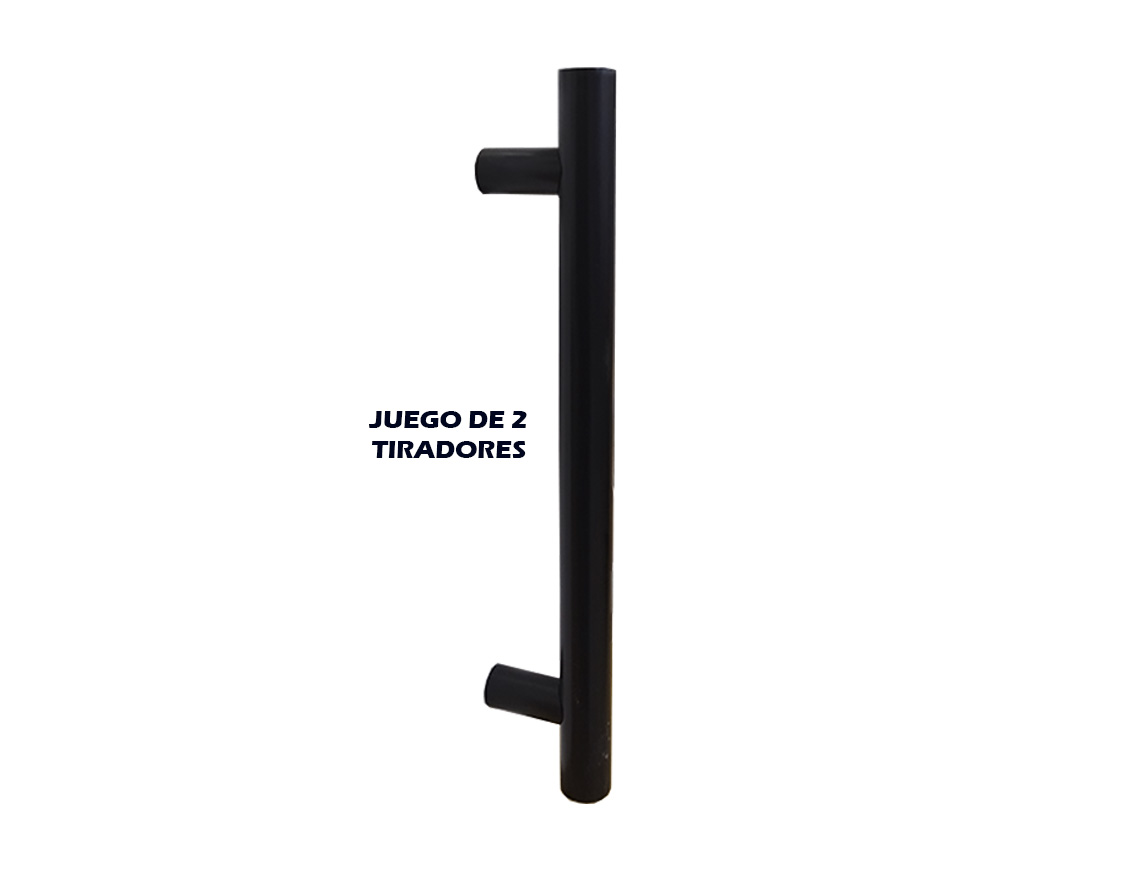 JUEGO TIRADOR ALUMINIO MOD.NEPTUNO 400MM NEGRO 1