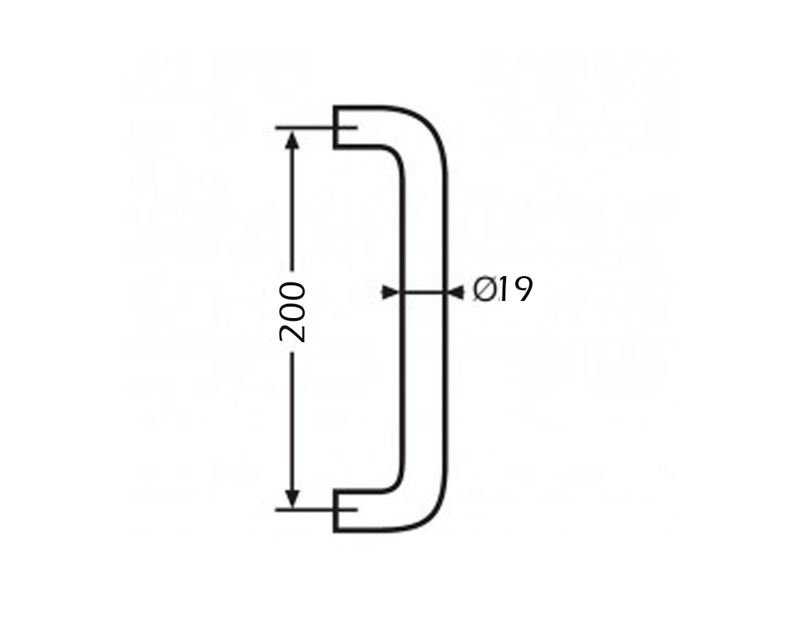 BECUSA TIRADOR CANTO VIVO 200MM INOX MATE 2