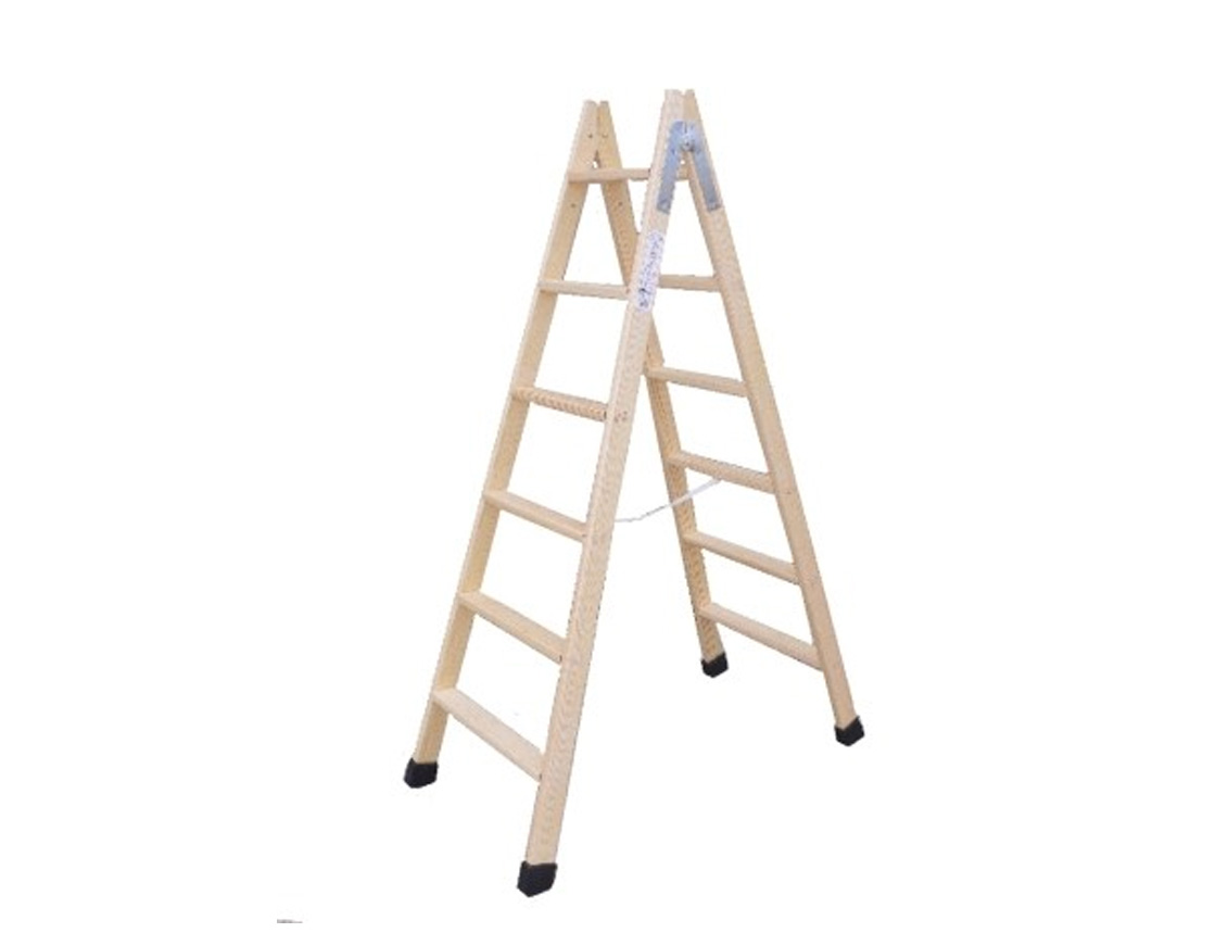 ESCALERA MADERA 6 PELDAÑOS ANCHOS 1