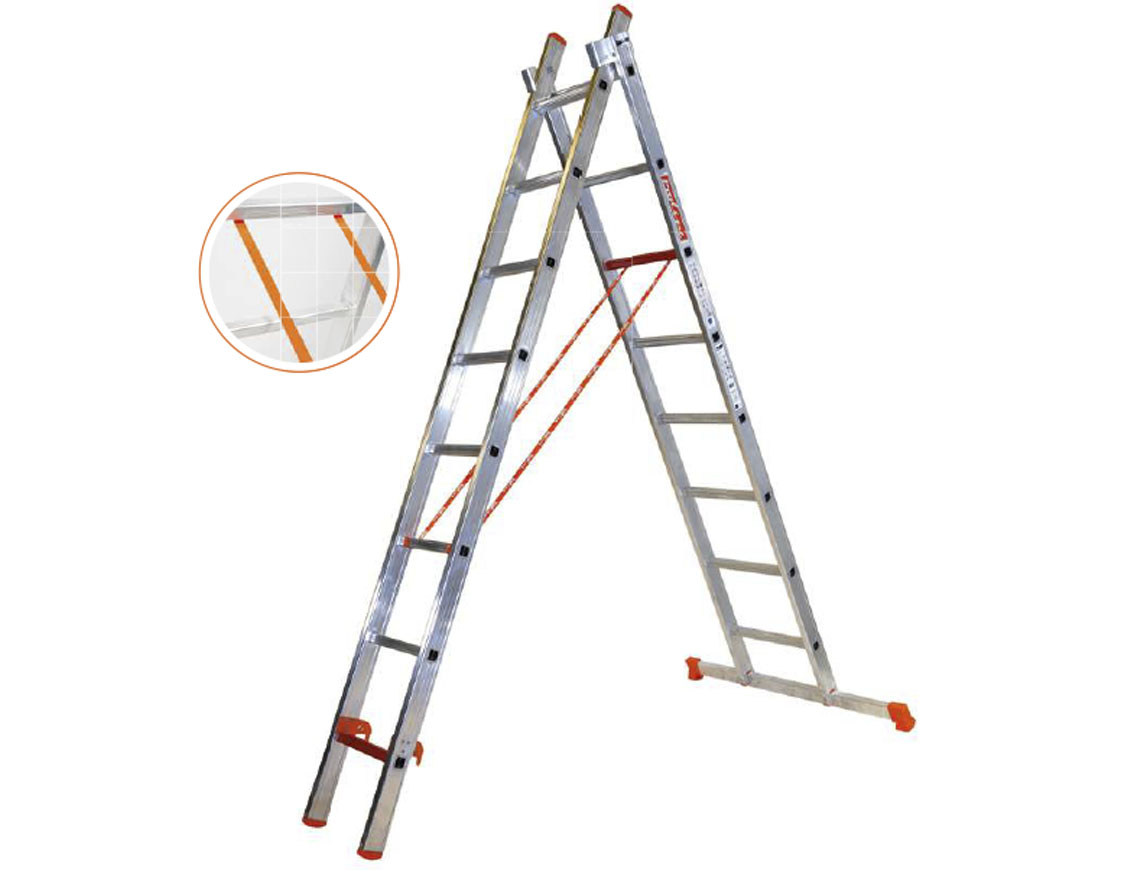 ESCALERA INDUSTRIAL 2 TRAMOS 12+12 PELDAÑOS (BÁSICA 2X12) 1