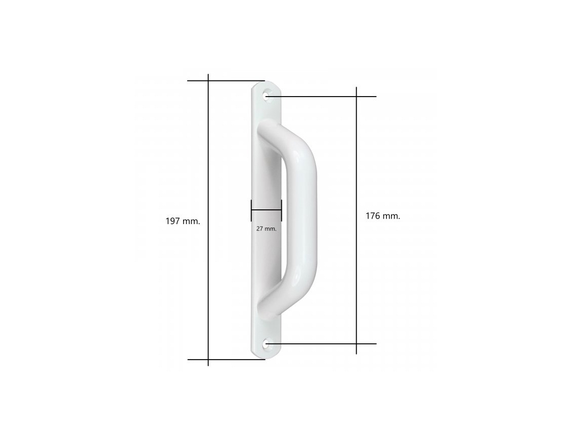 TOVIC TIRADOR ALUMINIO RINCLINADO REF.1111 BLANCO 2
