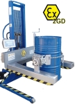 Apilador rotador de bidones con sistema de pesaje ATEX 2GD para Atmósferas Explosivas 1