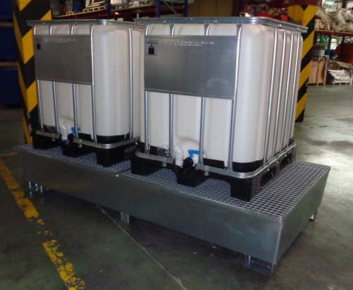 Cubeta galvanizada 2 depósitos 1.000 lts 2