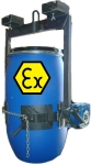 Implemento bidón con cadena para grúa ATEX para Atmósferas Explosivas 1