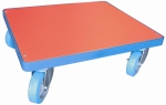 Base con ruedas 600 x 500. Ruedas de goma Azul 1