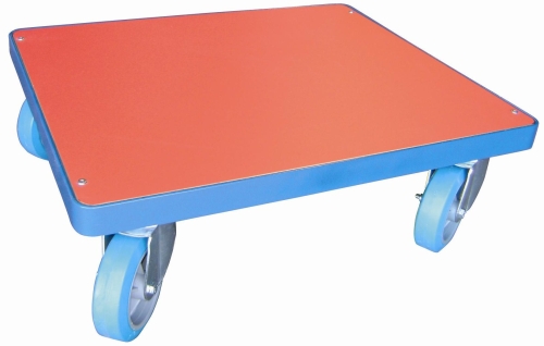 Base con ruedas 600 x 500. Ruedas de goma Azul 2