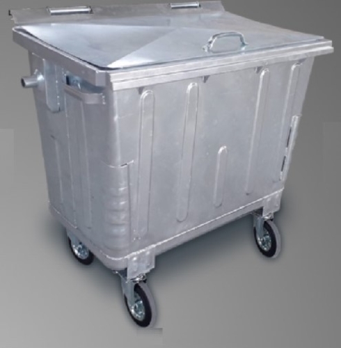 Cubo basura 770 l galvanizado. 2