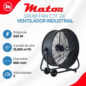 DRUM FAN CTF 24 – 600 mm – 13.200 m³/h – Ventiladores de suelo 3