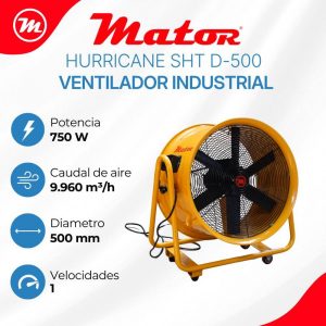 HURRICANE SHT-50 D 500 mm – 9.960 m³/h – Ventilador industrial 5