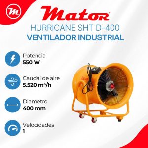 HURRICANE SHT-40 D 400 mm – 5.520 m³/h – Ventilador industrial 5