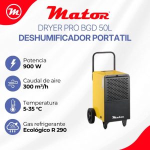 Dryer Pro BGD1701 – 50L día – deshumidificador industrial portátil 3