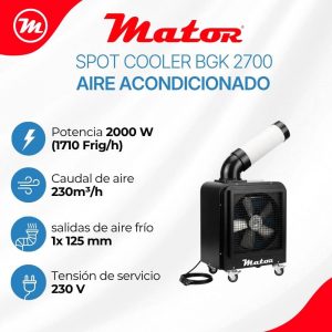 SPOT COOLER BGK-2000 – 2.000 W – Aire acondicionado portátil 7