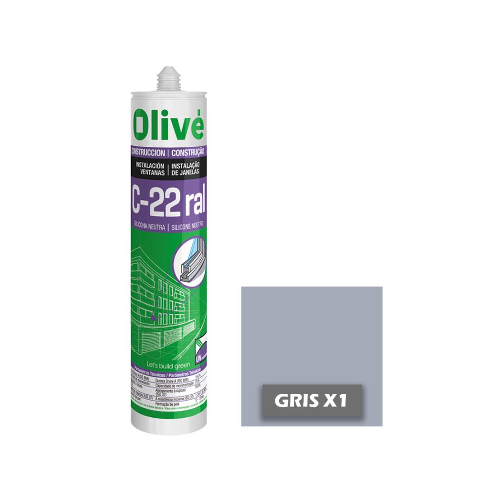 Silicona neutra para ventanas C-22 RAL 7037