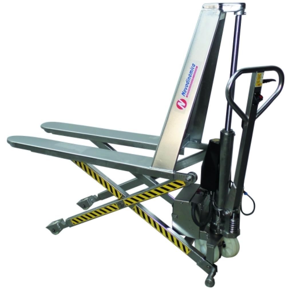 Transpaleta tijera eléctrica 1.000 kg Inoxidable AISI-316