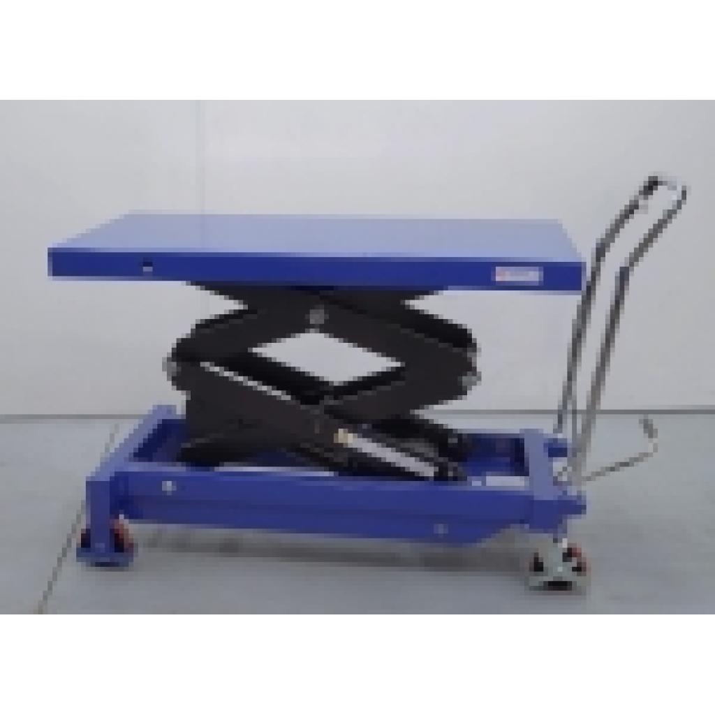 Mesa elevadora manual 1.000 kg, asa desmontable