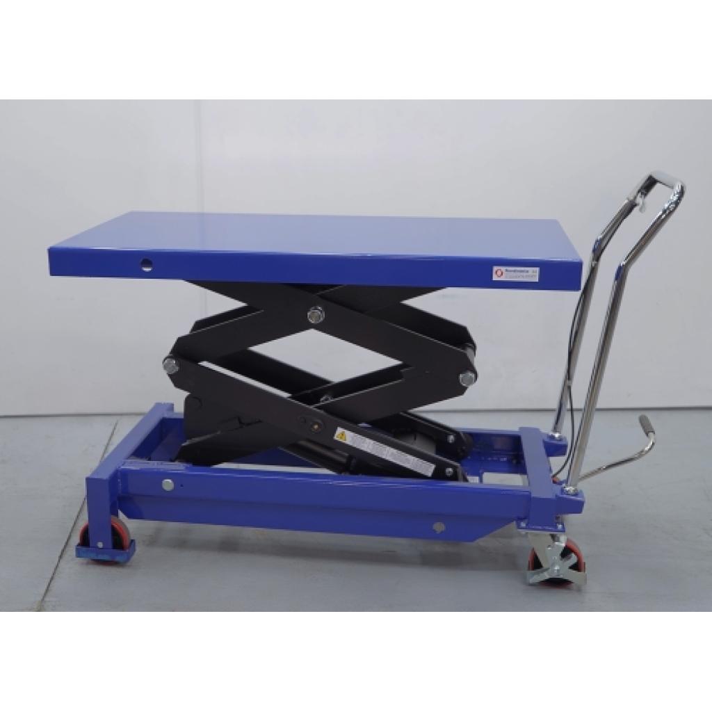 Mesa elevadora manual 1.000 kg, asa desmontable