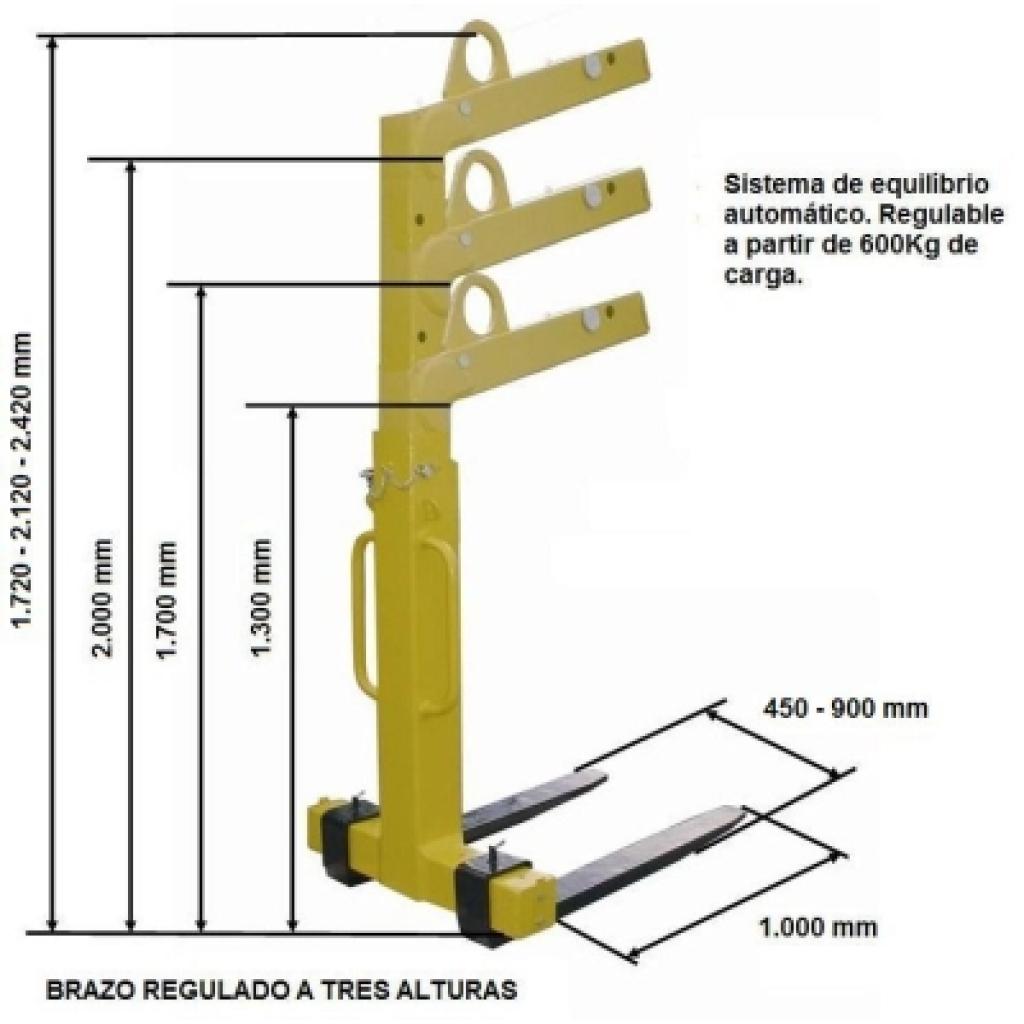 Portapalet regulable 3.000 kg 4