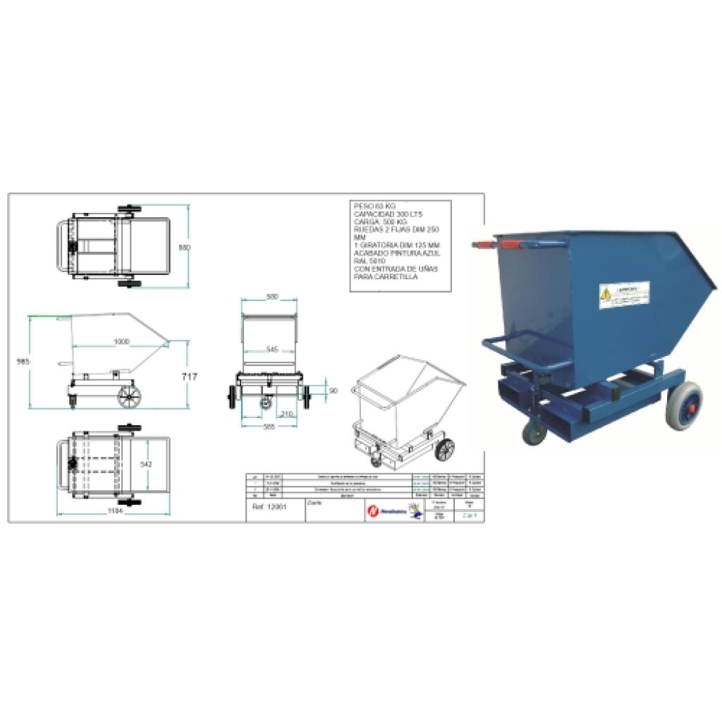 Tolva basculante 300 L 4