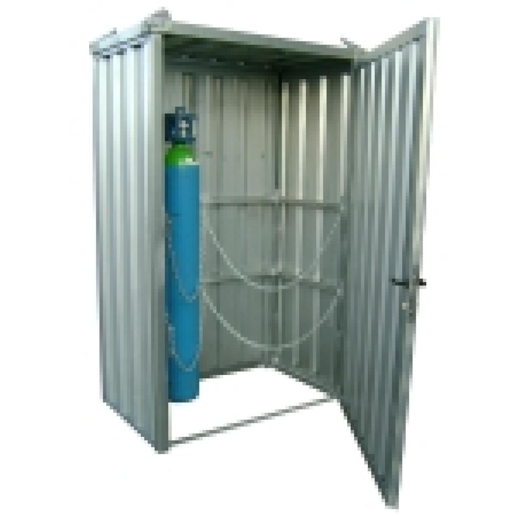 Caseta 14 botellas de soldadura, con cerradura y sin suelo