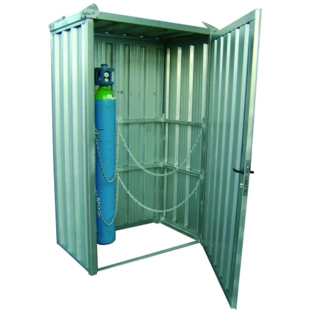 Caseta 14 botellas de soldadura, con cerradura y sin suelo