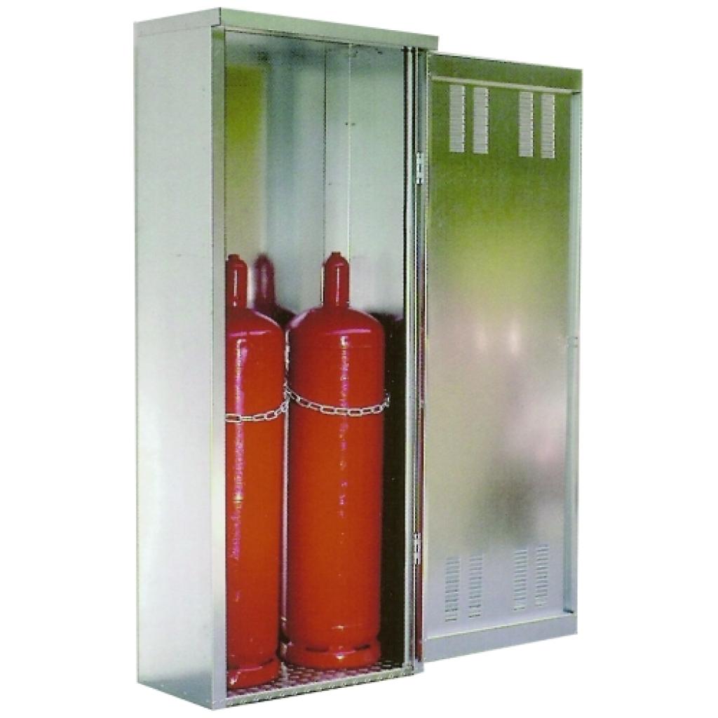 Caseta  botellas de gas.