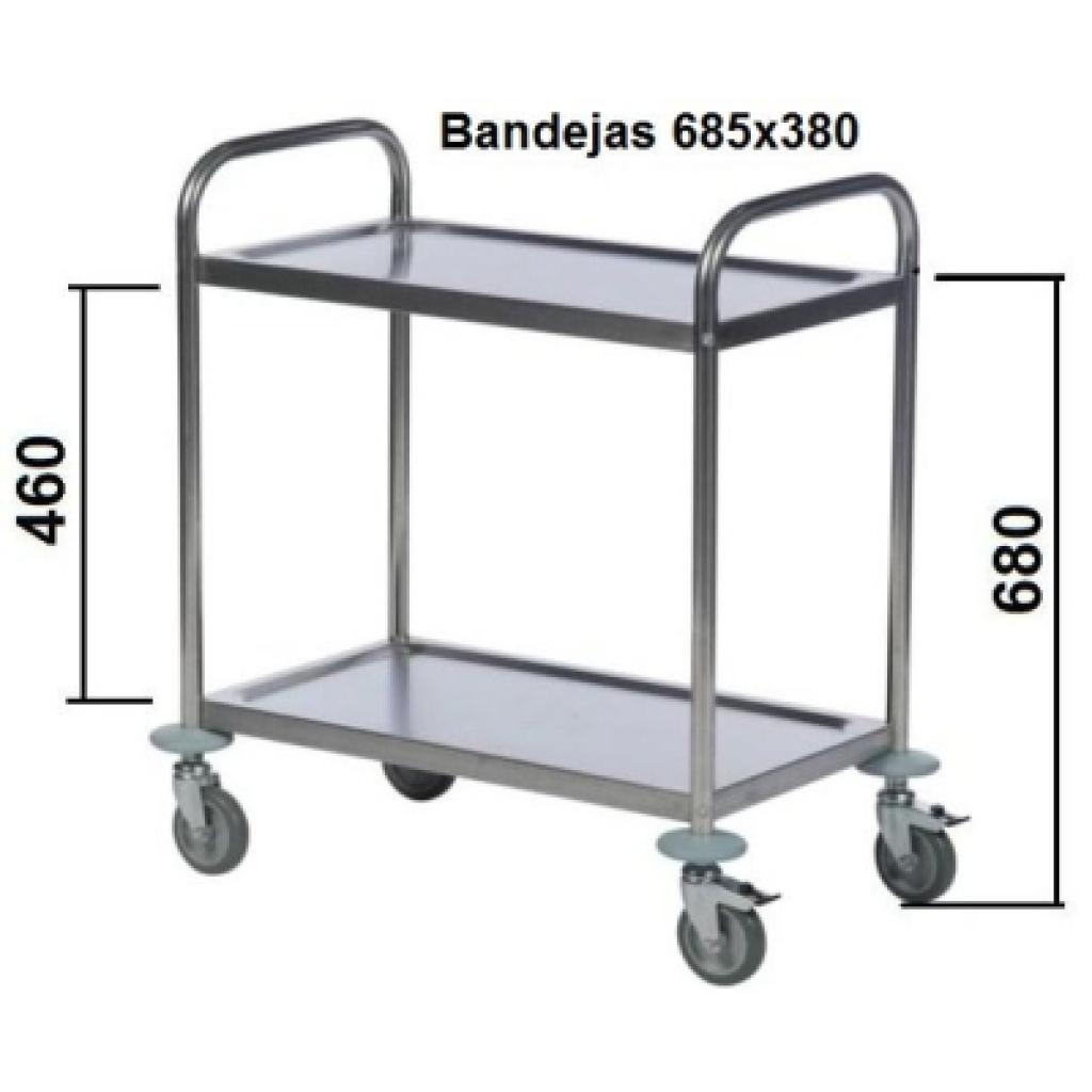 Carro 2 bandejas inox. 4