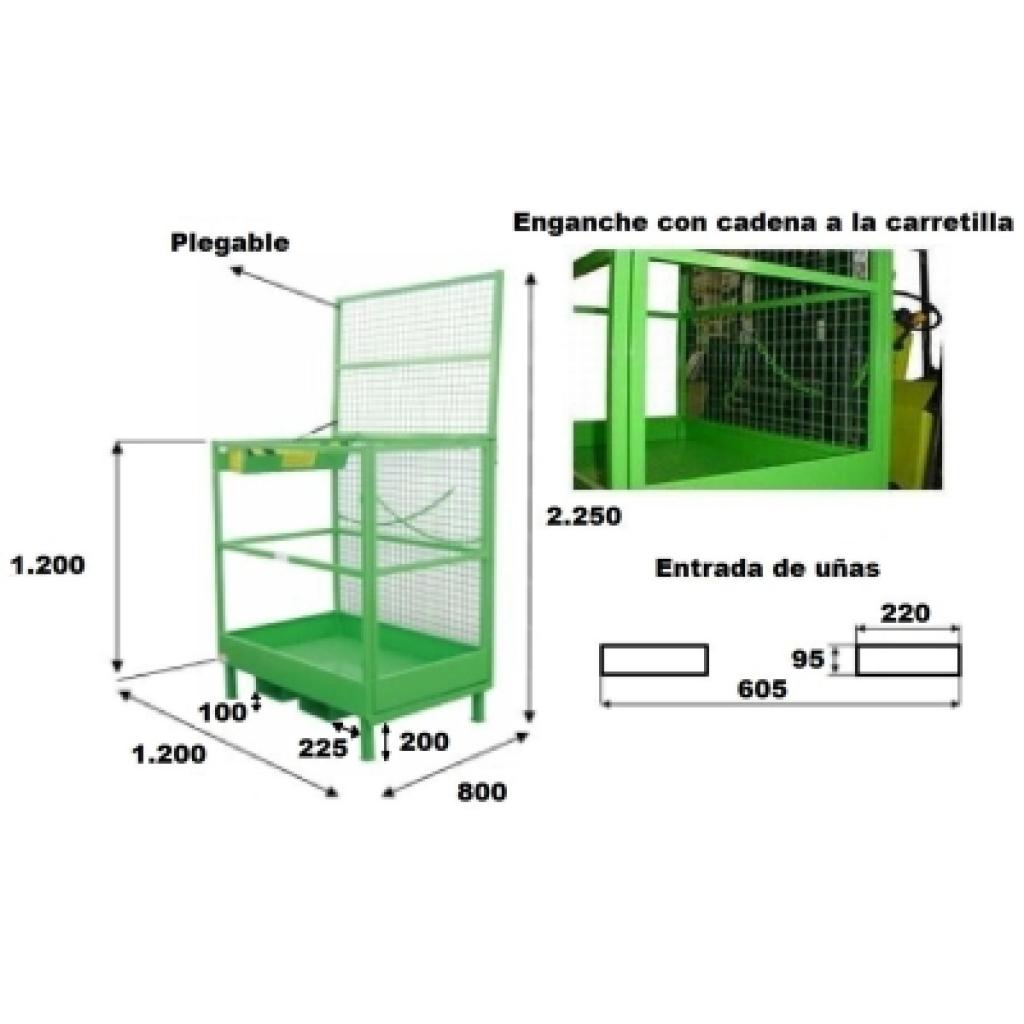 Jaula sube personas para apilador 4