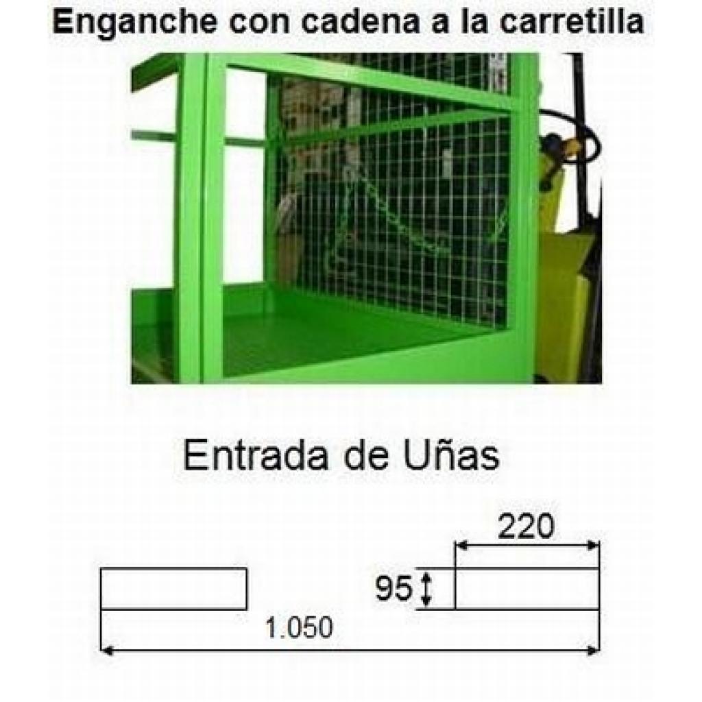 Jaula sube personas con ruedas 4