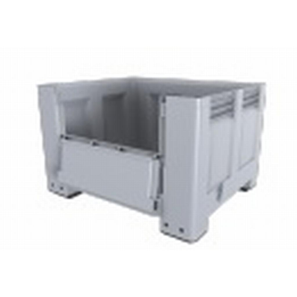 Contenedor plástico liso 1.200 X 1.000 X 760 mm. con puerta abatible