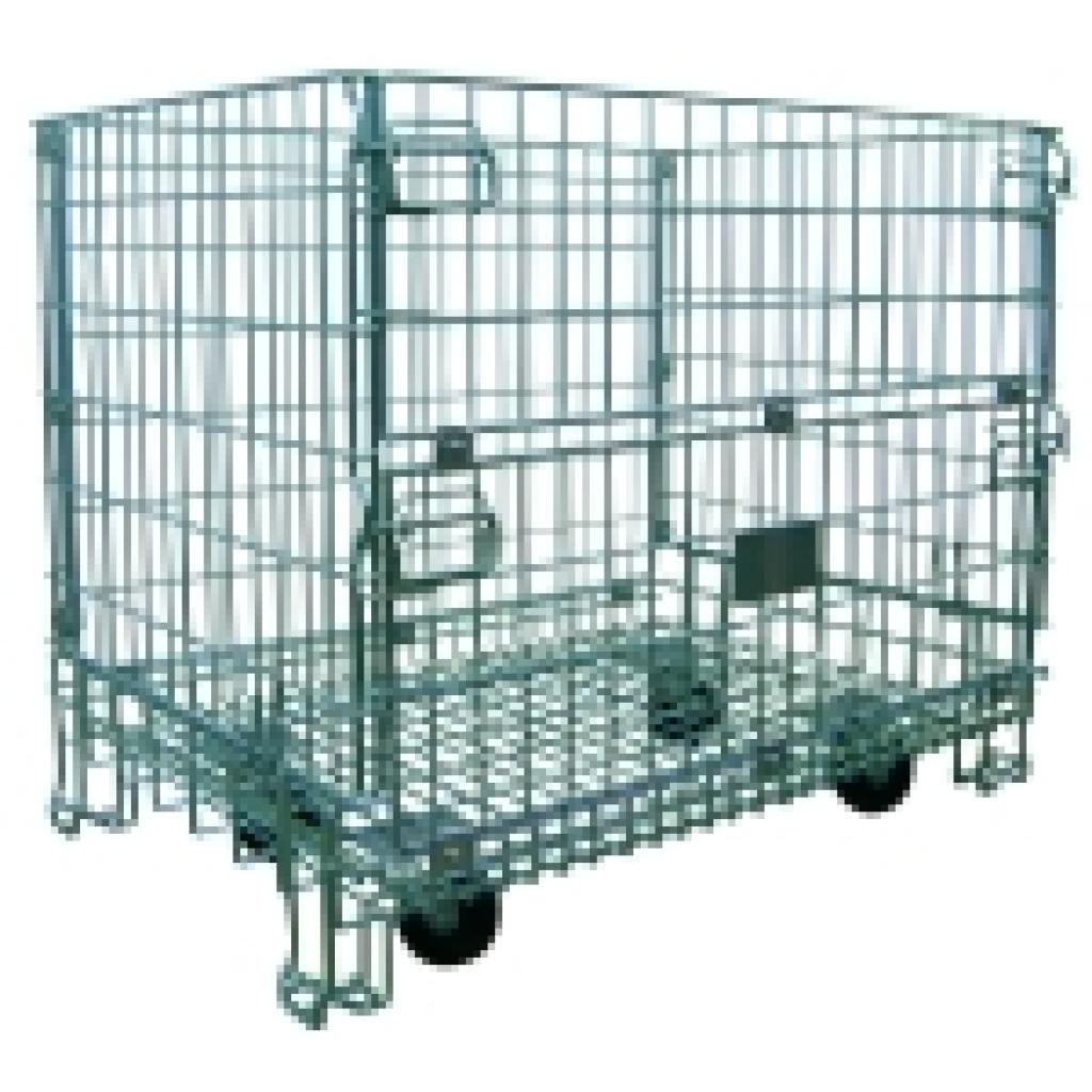 Cestón plegable reja con ruedas