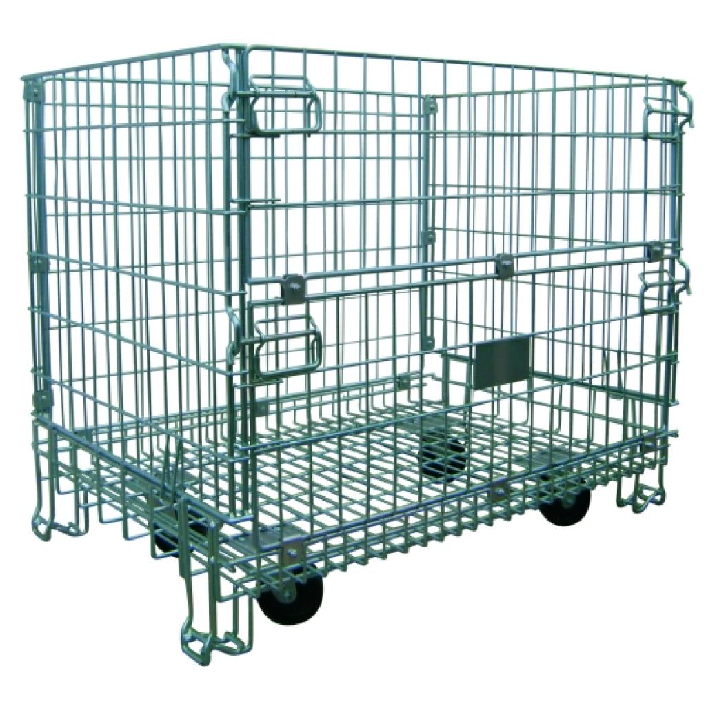Cestón plegable reja con ruedas