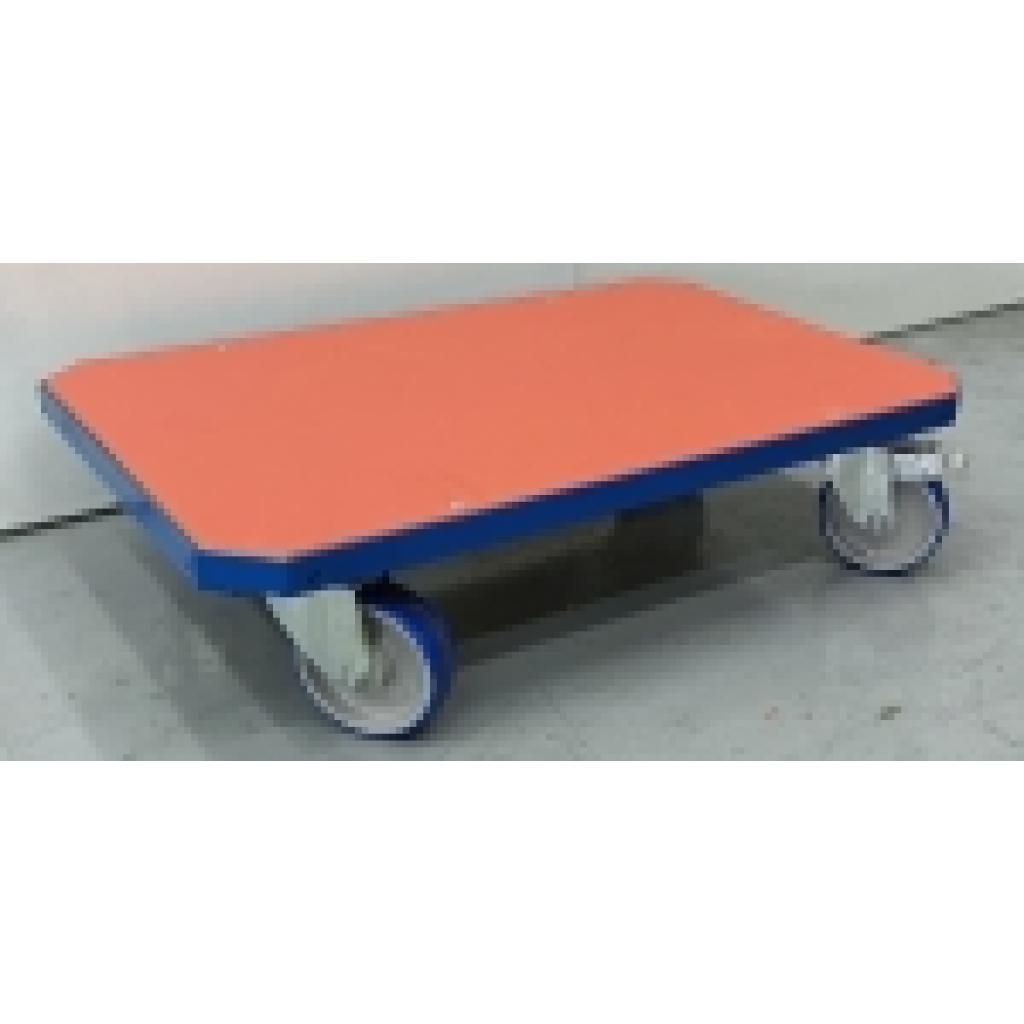 Base con ruedas 910 x 610. Ruedas de goma maciza