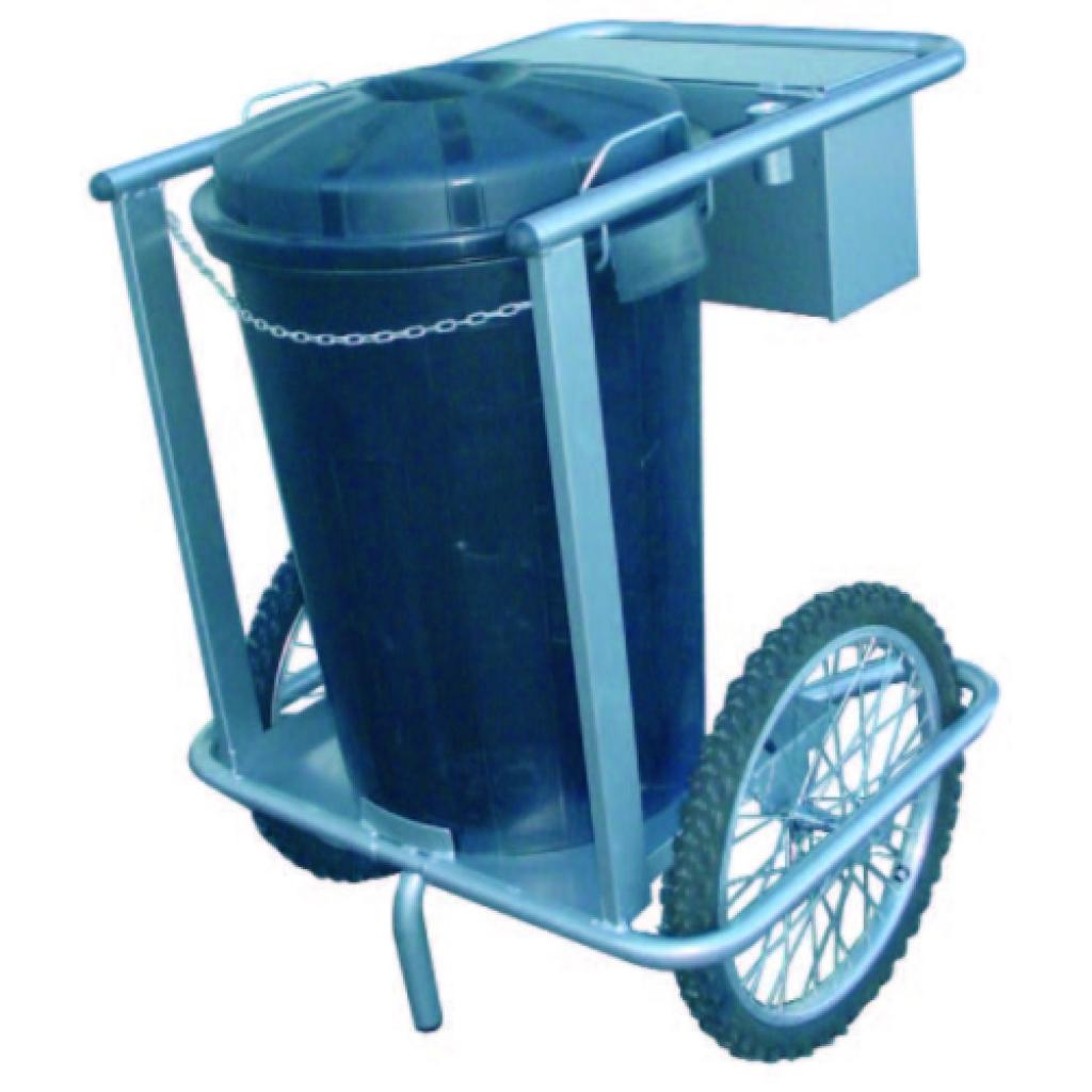 Carro barrendero INOX con 1 cubo.