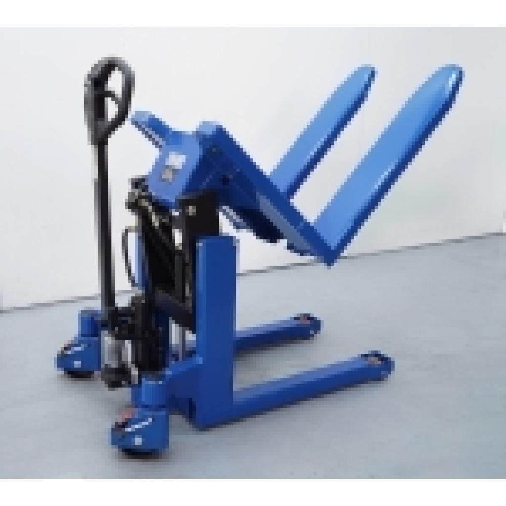 Transpaleta volcador manual