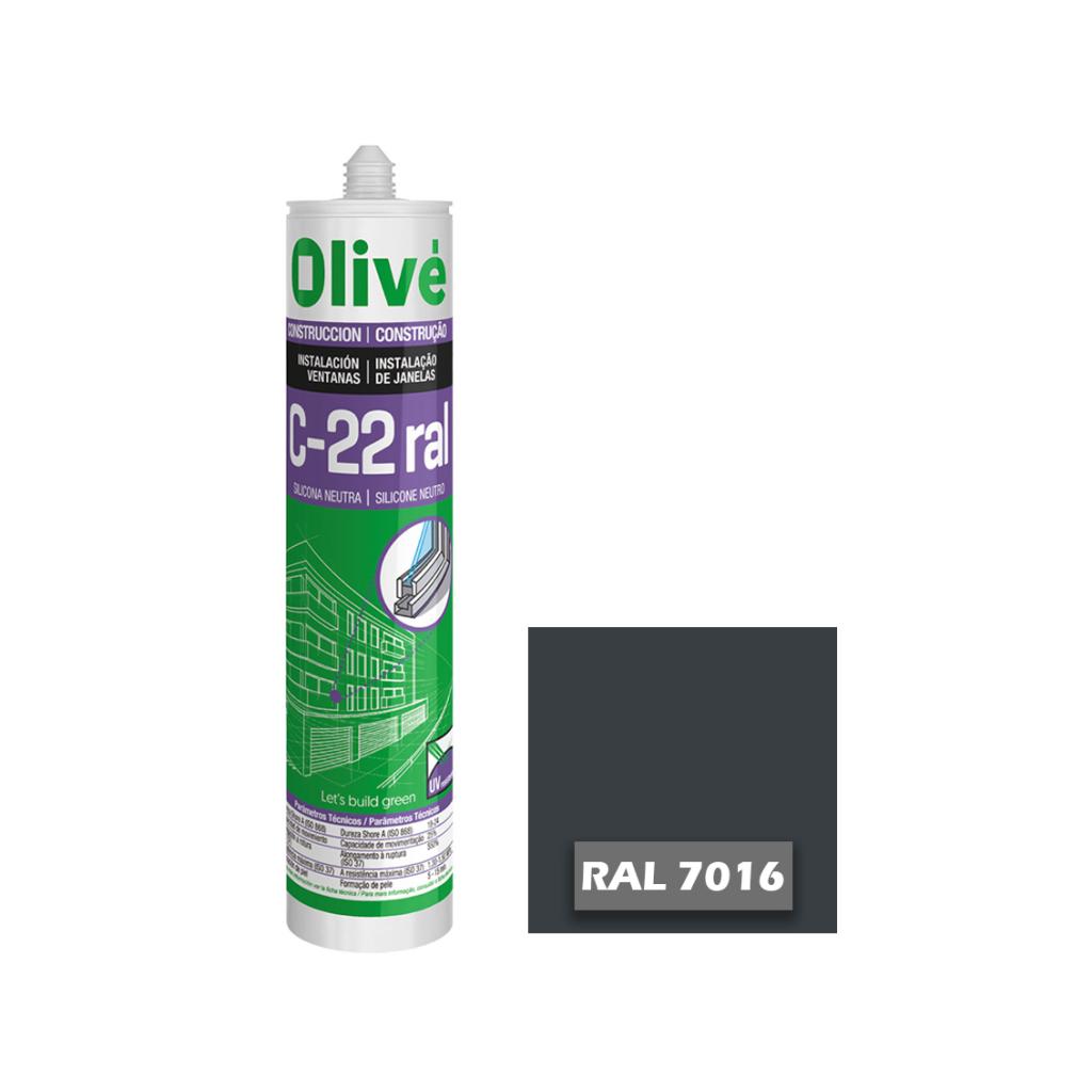 Silicona neutra para ventanas C-22 RAL 7016
