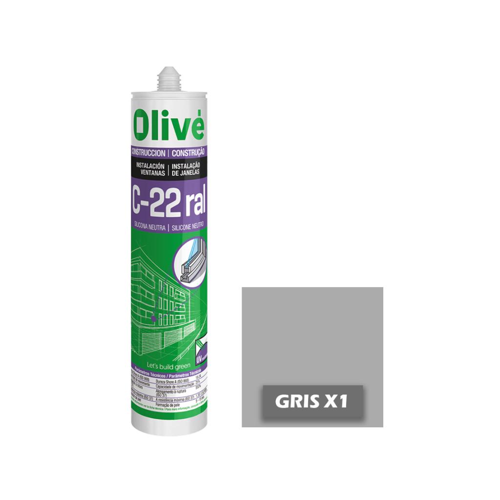 Silicona neutra para ventanas C-22 GRIS PLATA