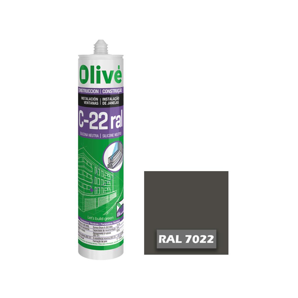 Silicona neutra para ventanas C-22 RAL 7022