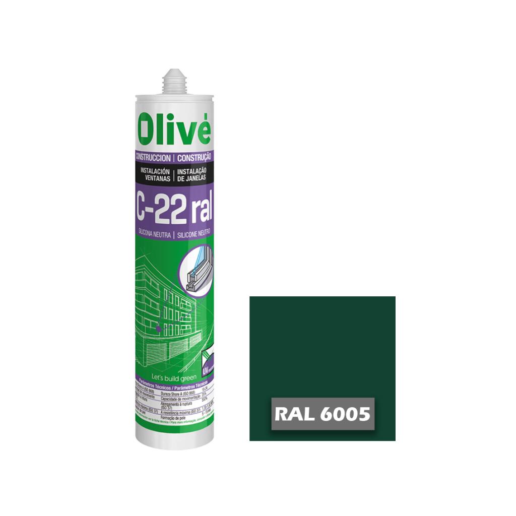 Silicona neutra para ventanas C-22 RAL 6005