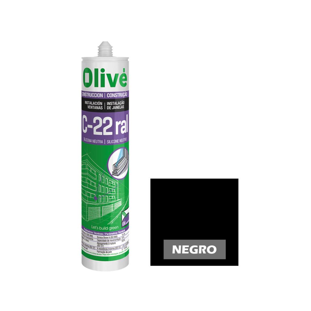 Silicona neutra para ventanas C-22 NEGRO