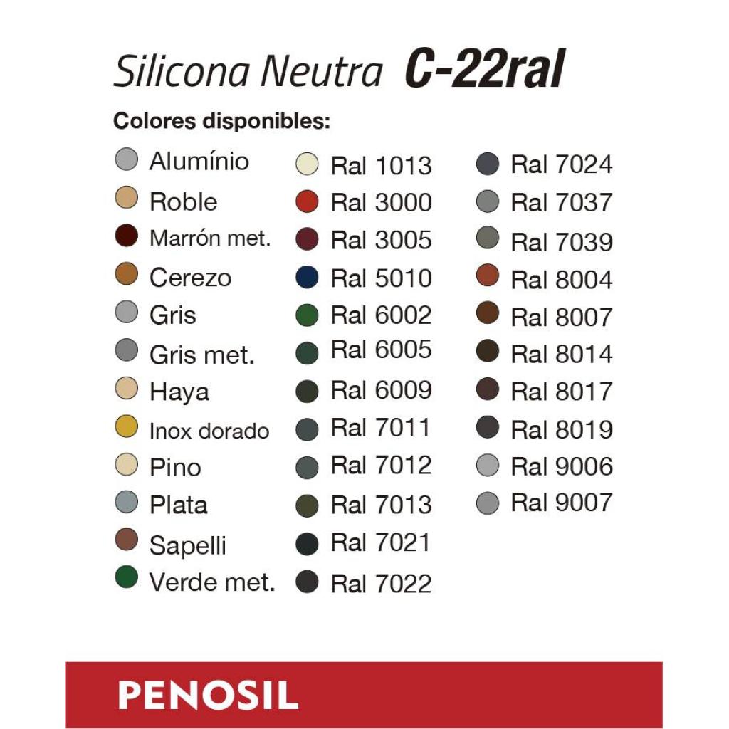 Silicona neutra para ventanas C-22 GRIS