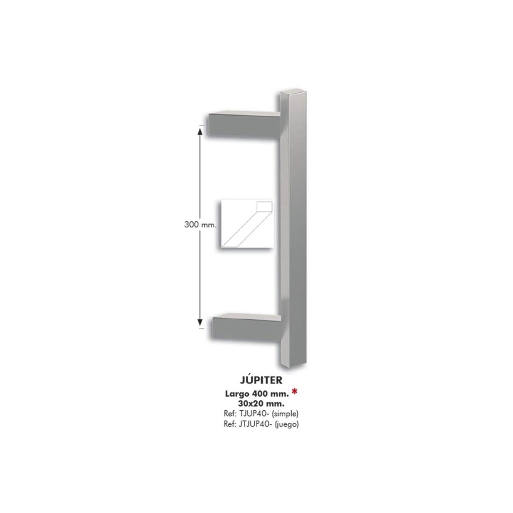 ALUMABE TIRADOR ALUMINIO JUPITER 400MM ANOD.INOX