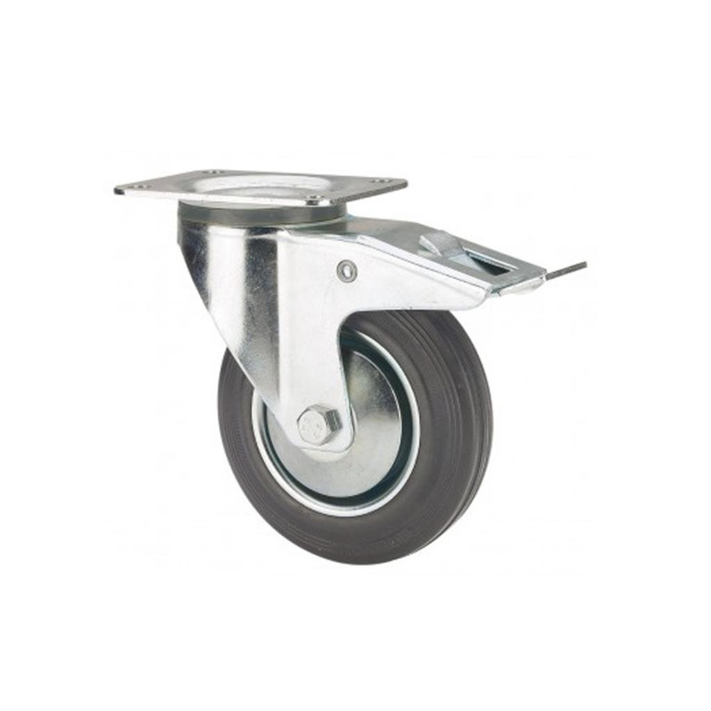 ALEX RUEDAS TW0038 GIRAT.FRENO 200MM GOMA 205 KG